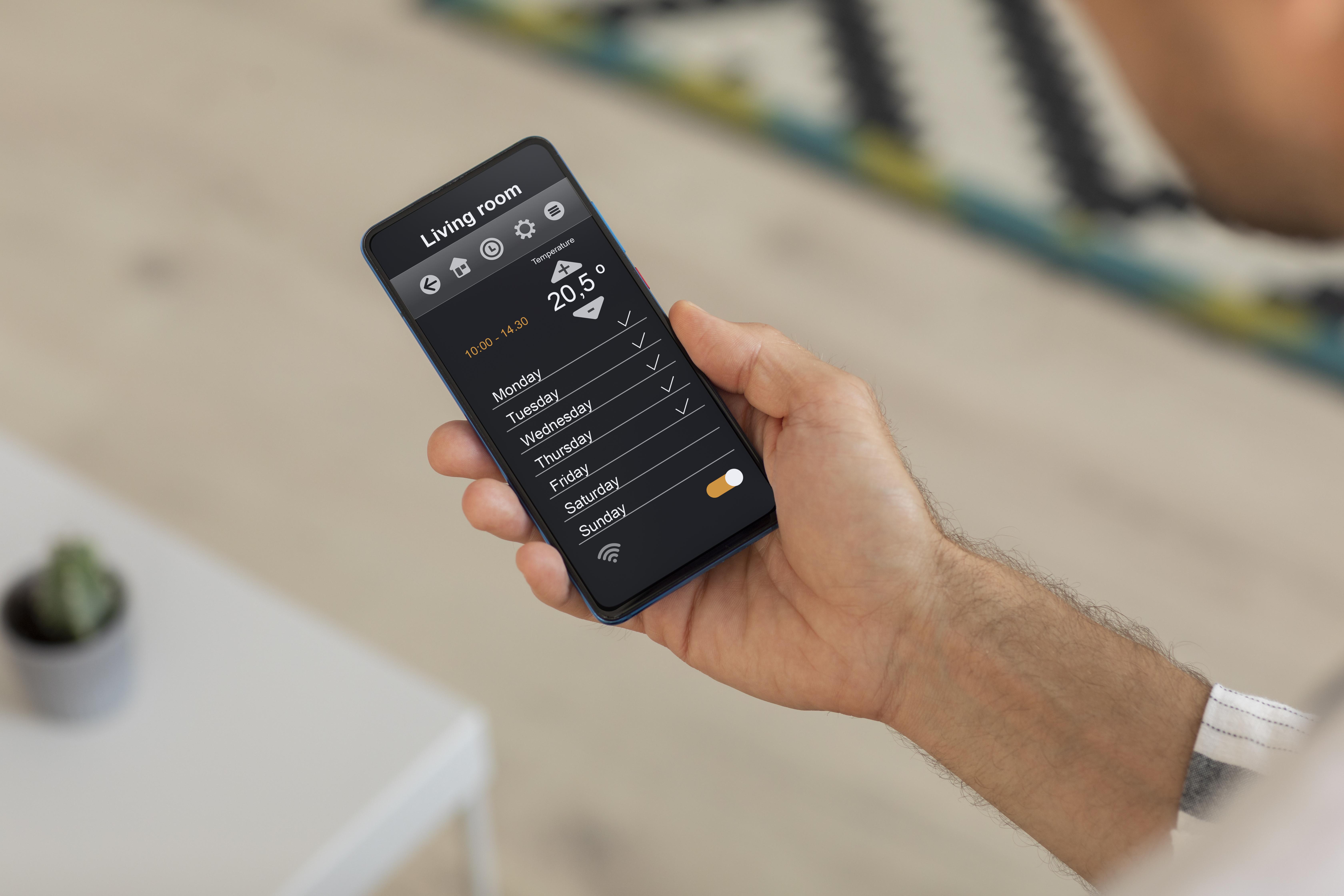 Phone with temperature control application
