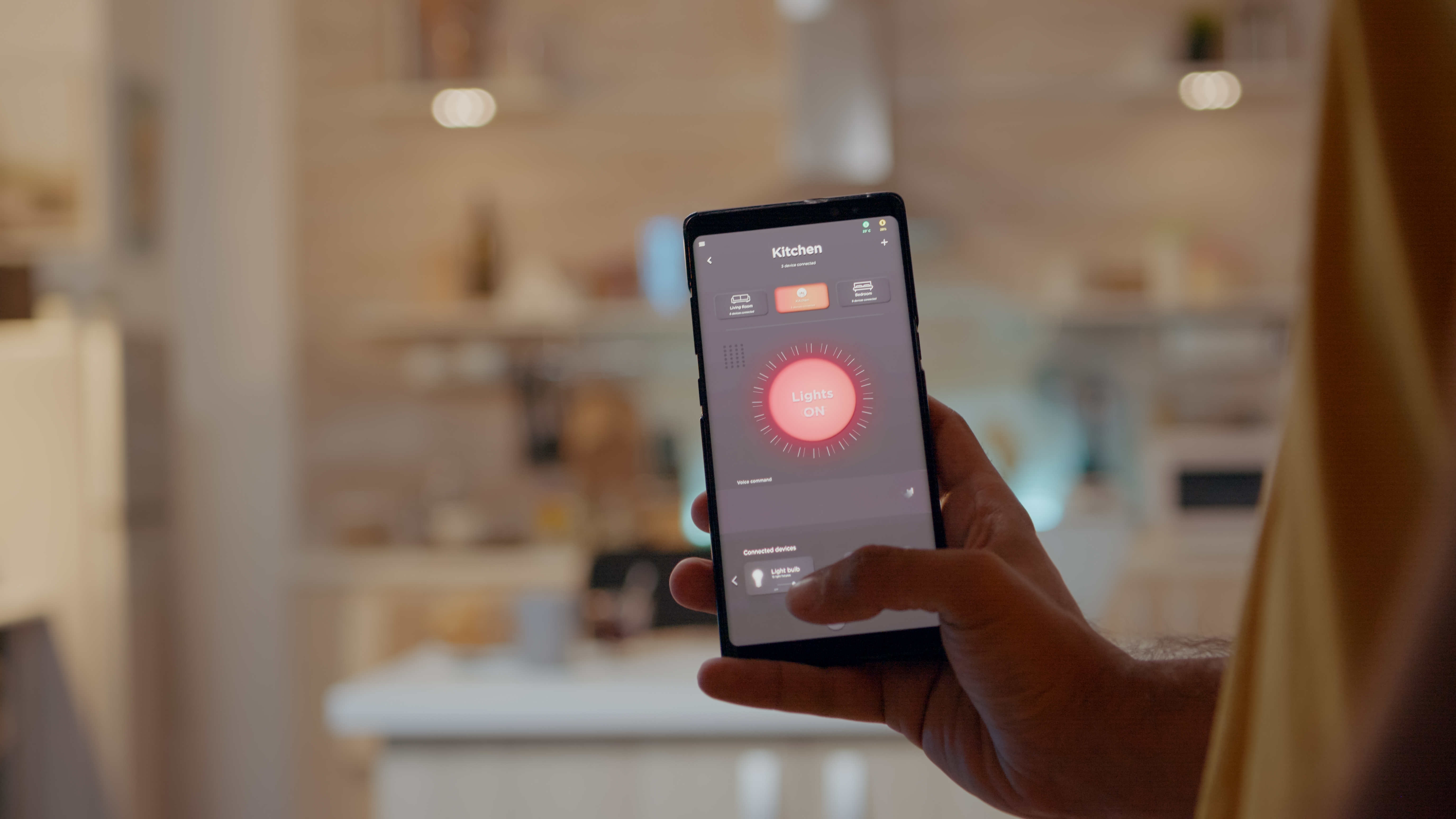 Phone with lighting control application